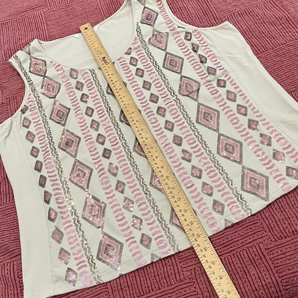 Cleo women’s XXL sequined tank / camisole top - Picture 8 of 11